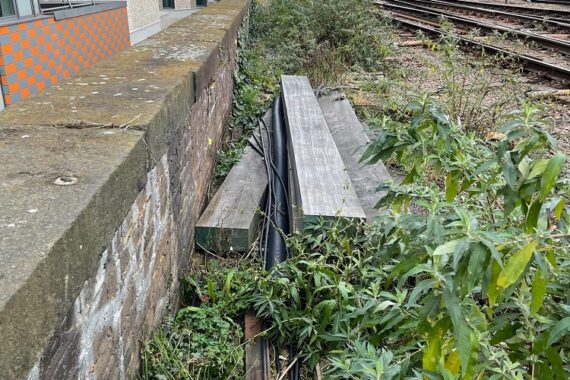 AW Rail Finsbury Park Wall Rebuild - before